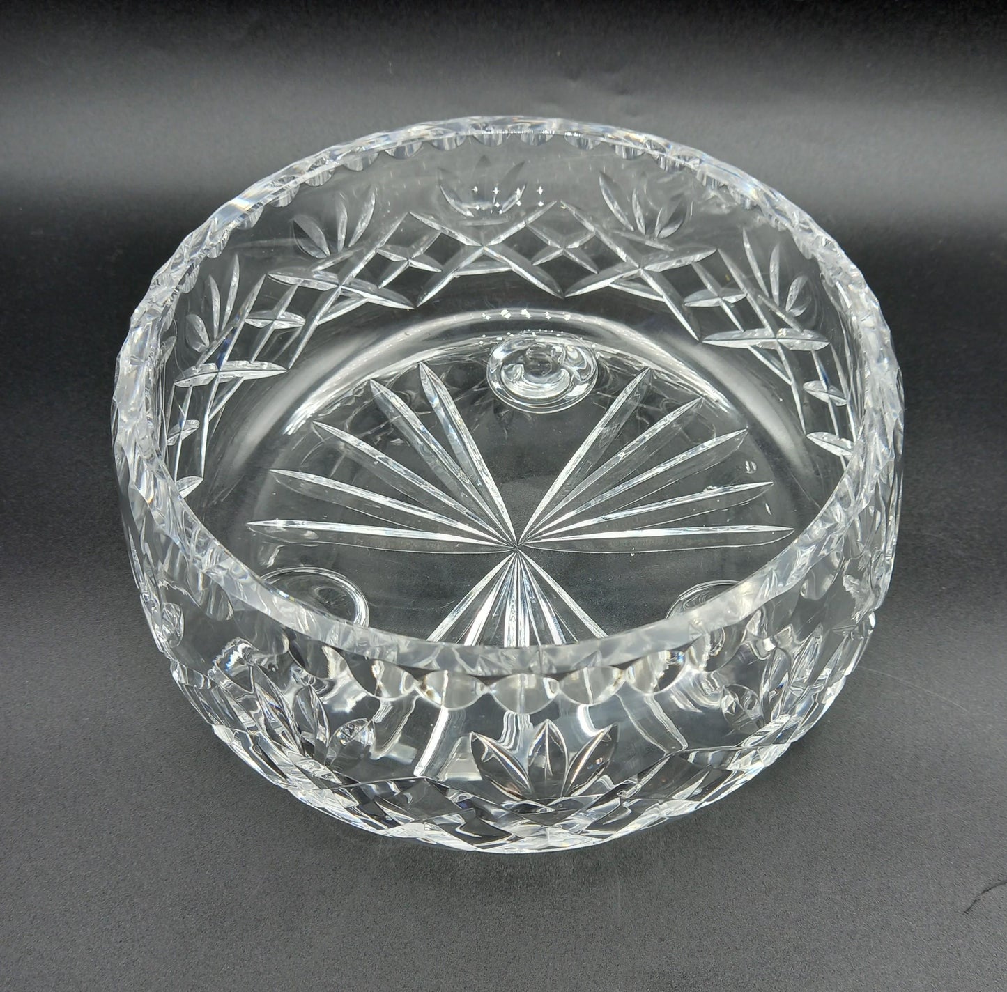 Vintage Footed Cut Glass Bowl | Mid-Century Georgian Revival | Summer Roses Ready | Complimentary Story & Care CardVintage Footed Cut Glass Bowl | Mid-Century Georgian Revival | Summer Roses Ready | Complimentary Story & Care Card