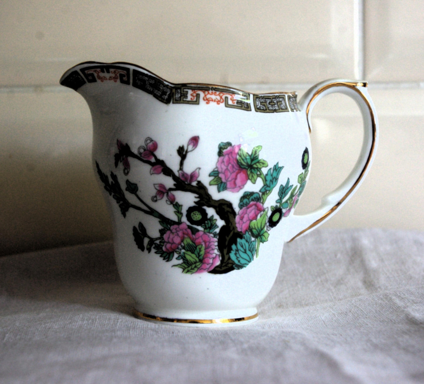 Duchess China Indian Tree — Vintage Bone China Replacements (Milk Jugs, Saucers, Cake Plate)
