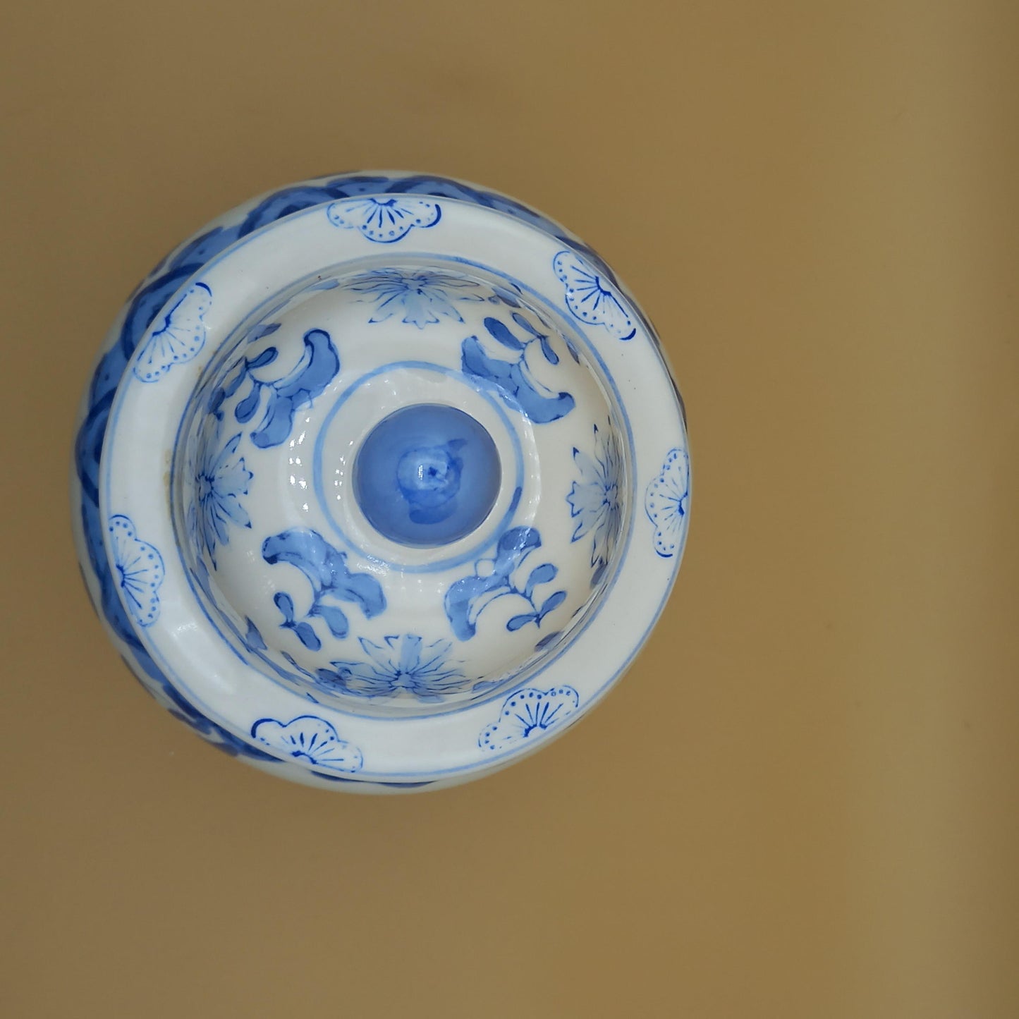 Large 11" Blue and White Ginger Jar | Hand-Painted Chinoiserie | Cobalt Variance & Iron Spots | Finial Lid | FREE POSTAGE