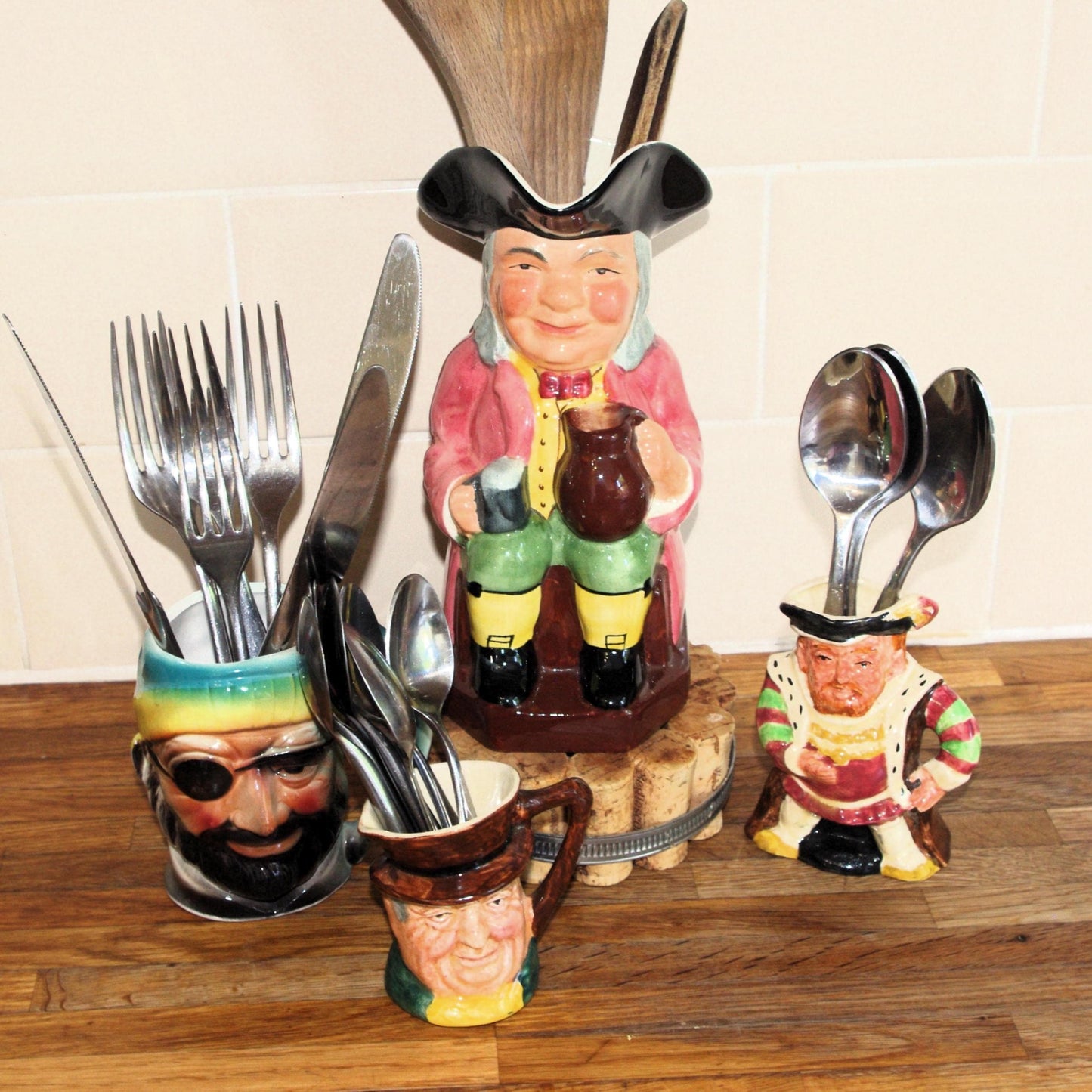 Vintage Toby Jug Collection | English Character Jugs | Barware & Cottage Decor | Complimentary Story & Care Card