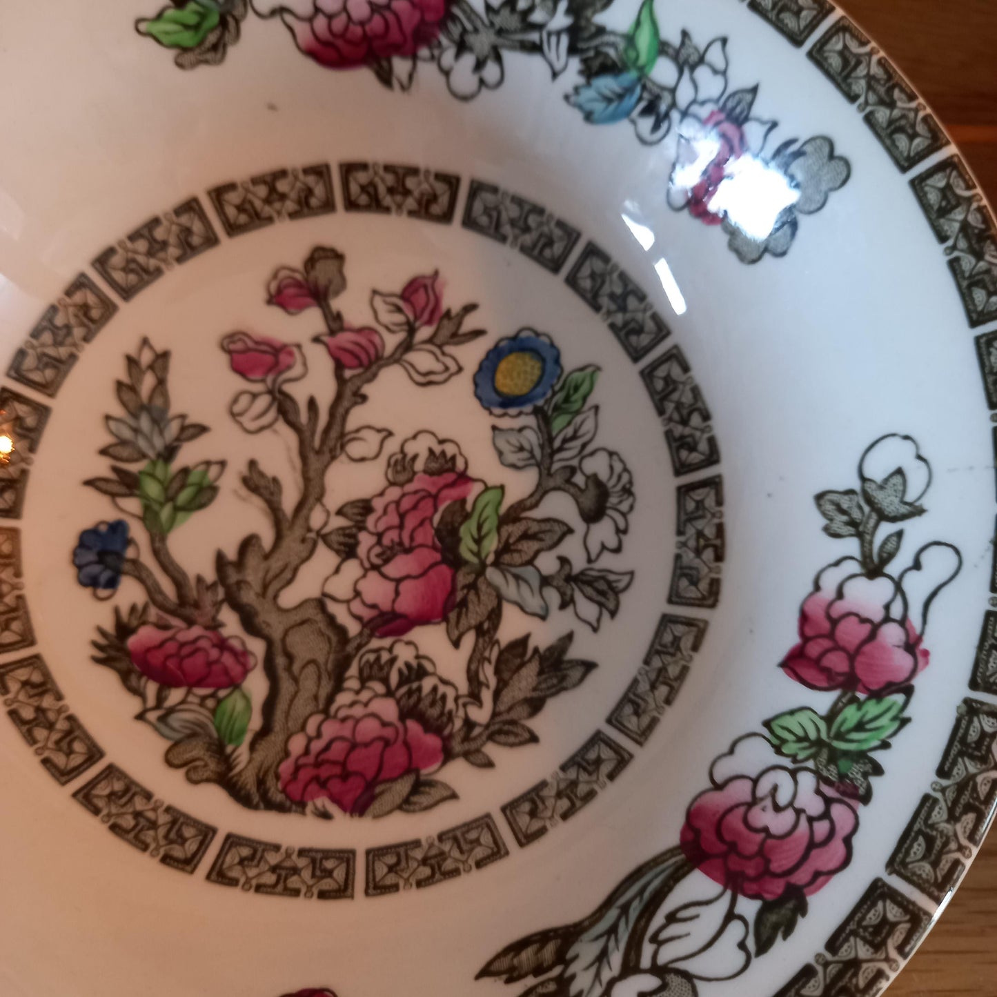 Johnson Bros Indian Tree Cereal Bowls — Set of 6 Vintage English Ironstone (6.5–7" Diameter)