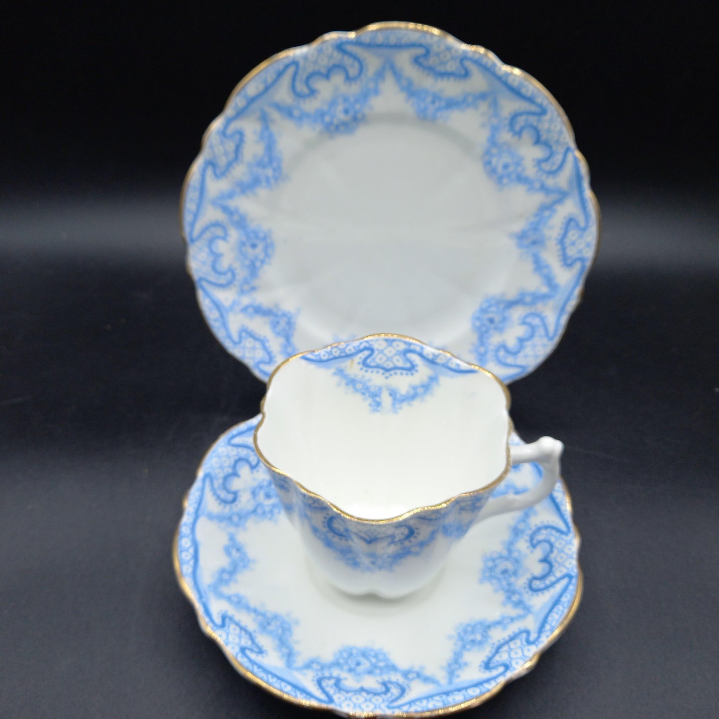 Wellington China Blue & White Vintage Tea Set | Longton England | Mix & Match Options | Complimentary Story & Care Card