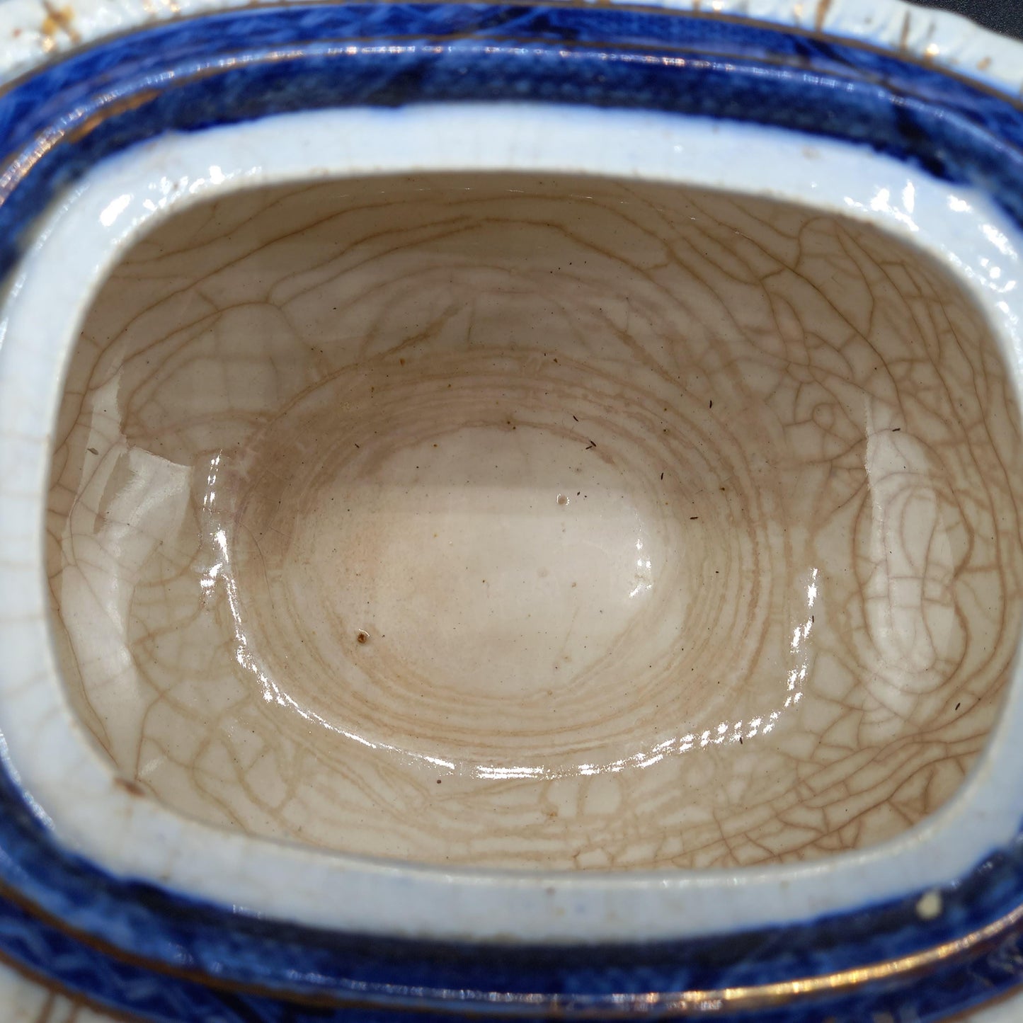 Early 19th Century English Ironstone Teapot — Blue & White Chinoiserie with Rare Underplate (c.1820–1850)