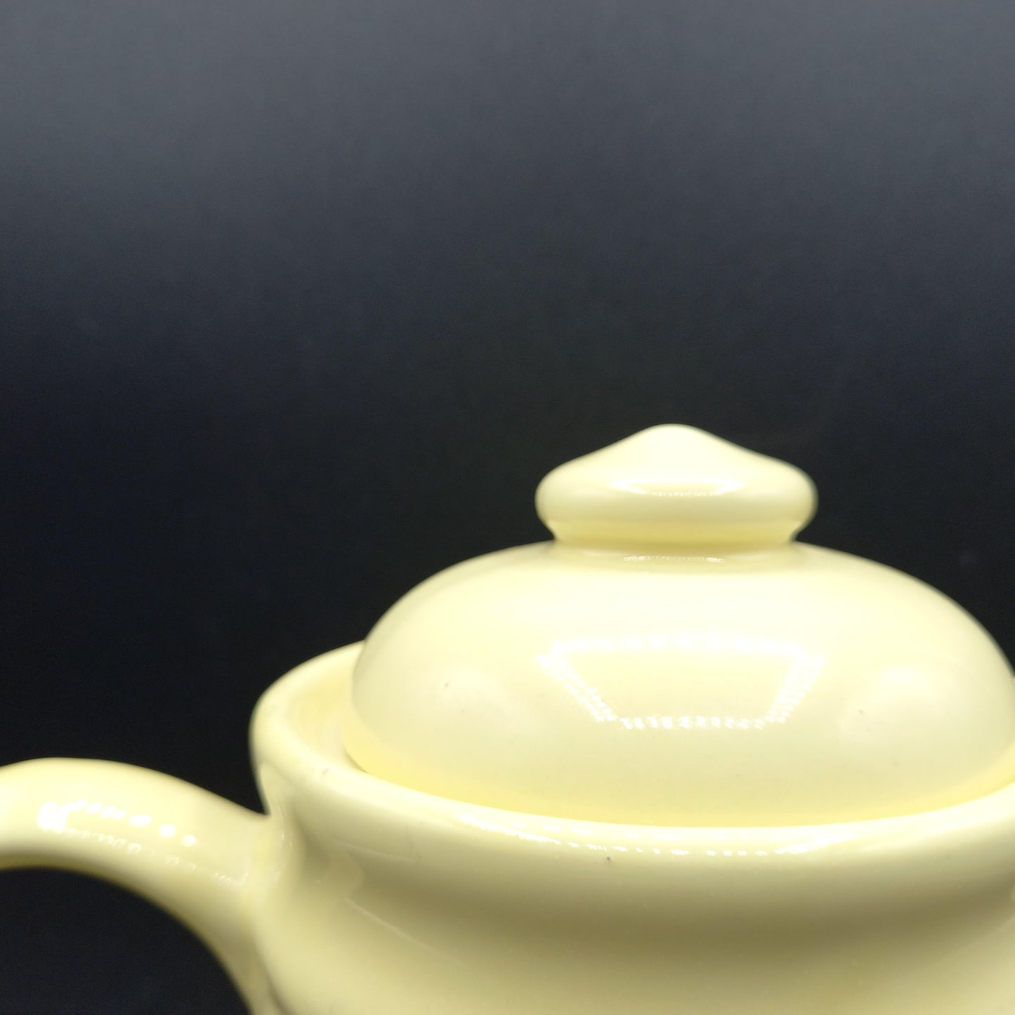 Mid-Century Vintage Yellow Polka Dot Teapot | MCM Summer Table Styling | Complimentary Story & Care Booklet