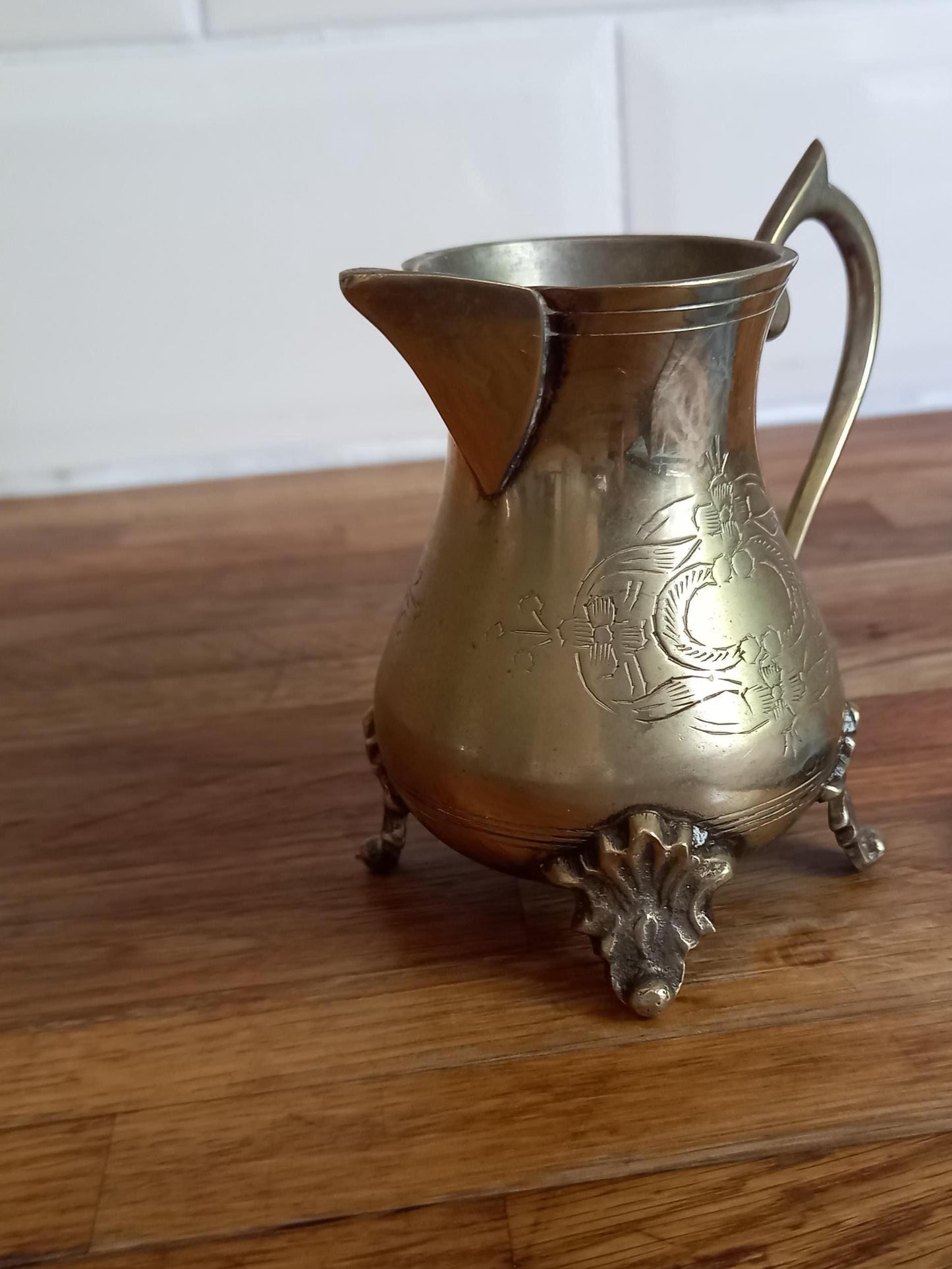 Vintage EPNS Silver Teaset Trio Repurposed as Vases | Ornate Footed Teapot, Creamer & Sugar Bowl | Romantic Styling Decor | English Plate