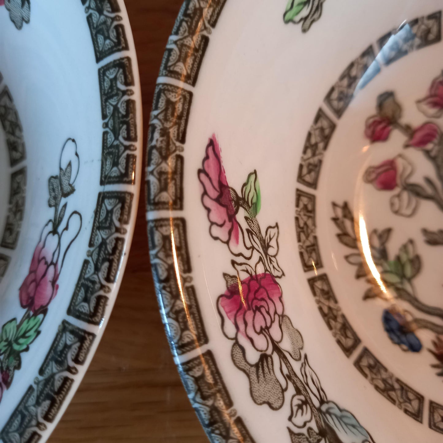 Johnson Bros Indian Tree Cereal Bowls — Set of 6 Vintage English Ironstone (6.5–7" Diameter)