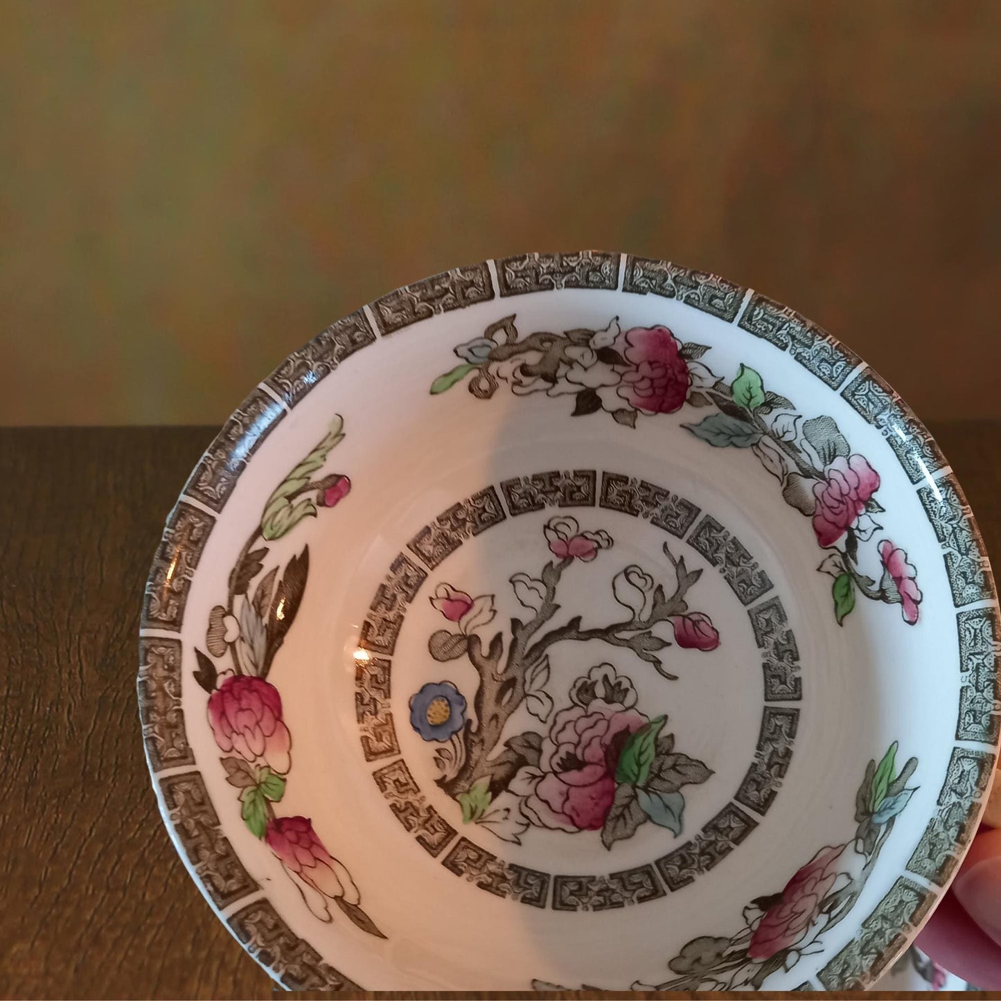 Johnson Bros Indian Tree Twin Handled Bowls (Set of 6) — Rare English Ironstone Soup & Dessert Bowls
