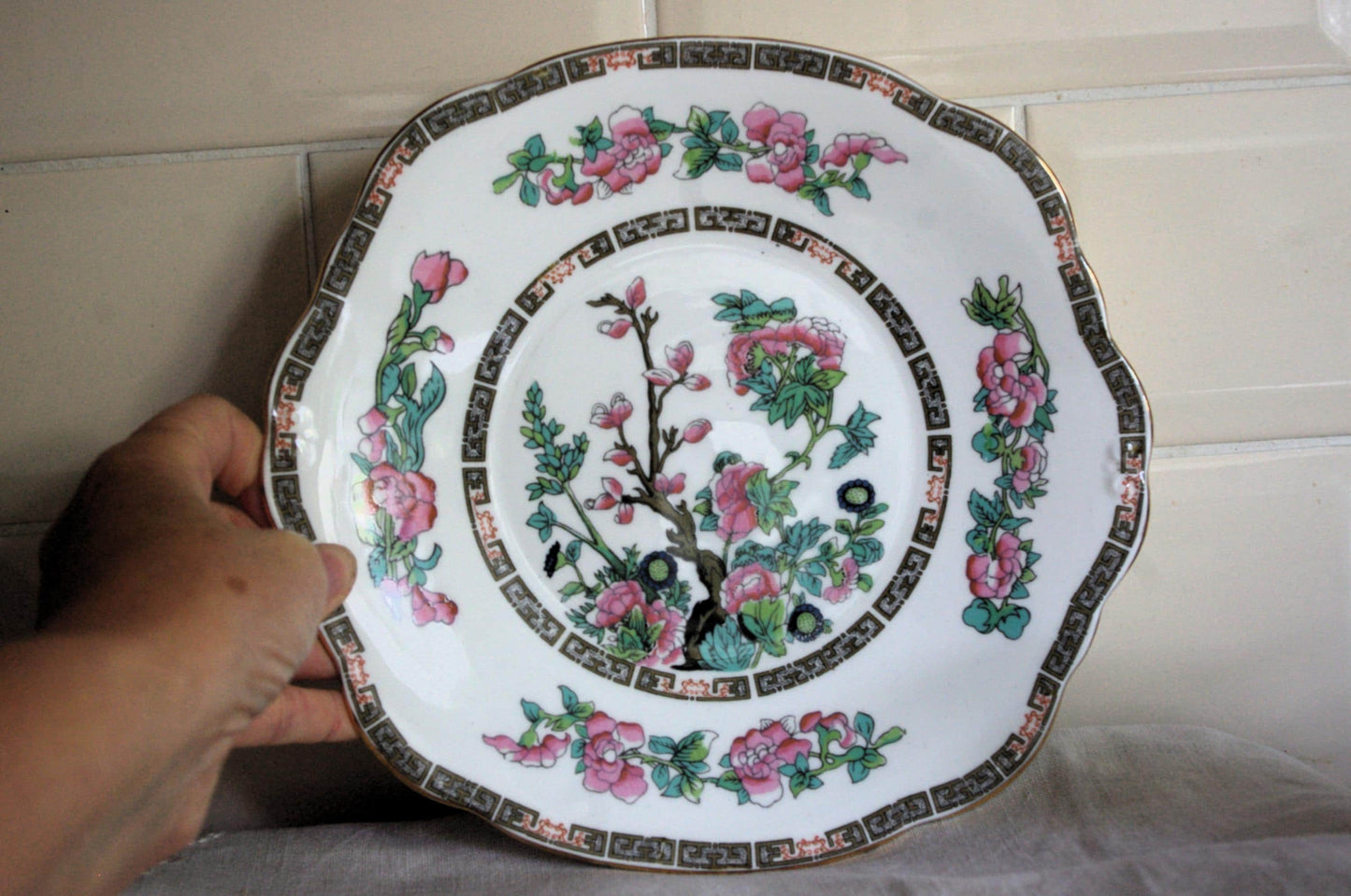 Duchess China Indian Tree — Vintage Bone China Replacements (Milk Jugs, Saucers, Cake Plate)