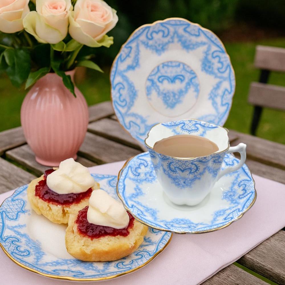 Wellington China Blue & White Vintage Tea Set | Longton England | Mix & Match Options | Complimentary Story & Care Card