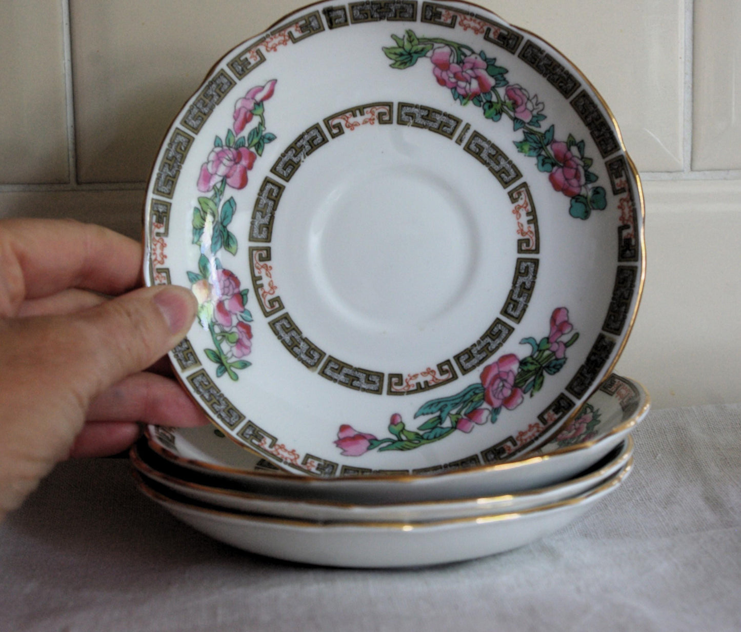 Duchess China Indian Tree — Vintage Bone China Replacements (Milk Jugs, Saucers, Cake Plate)