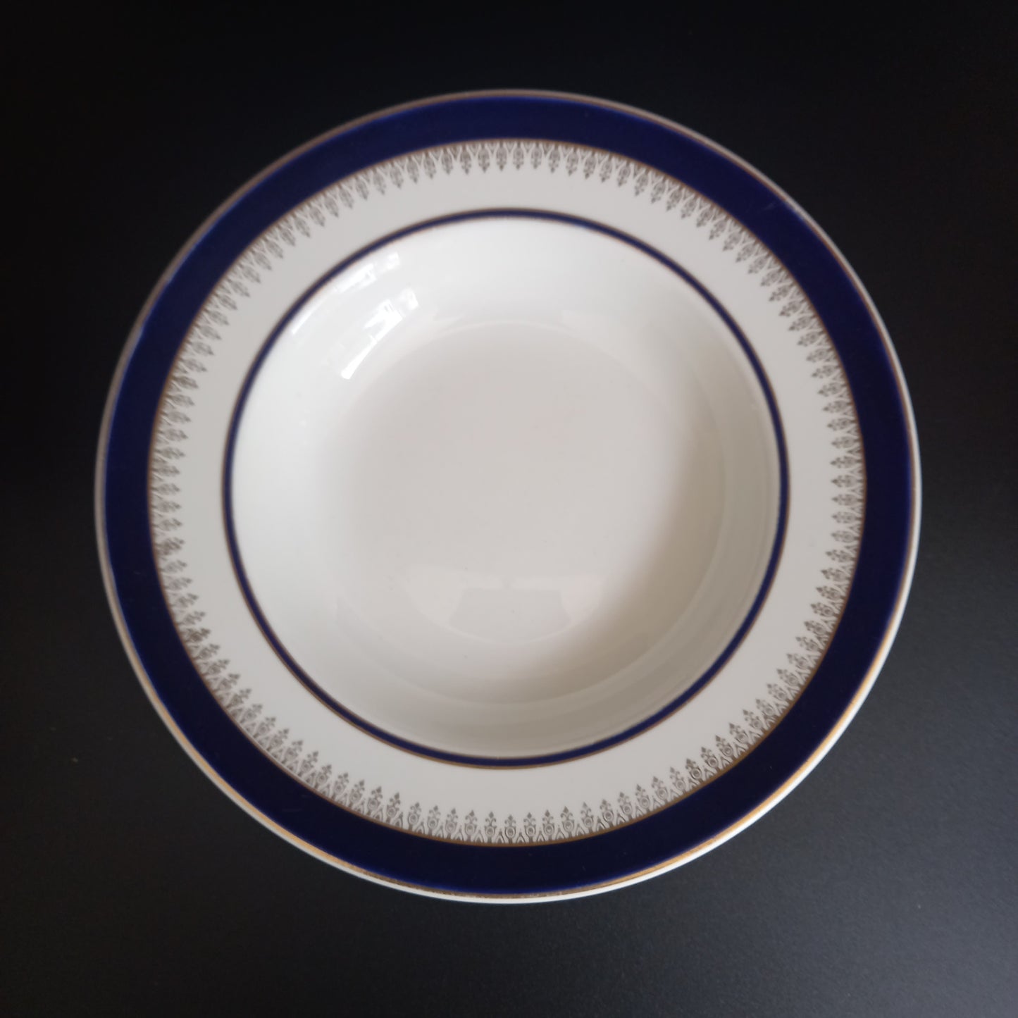 Wedgwood & Co. Ltd. Cobalt & Gold | 1960s Porcelain Tureen & Soup Bowls (Pattern 547269)