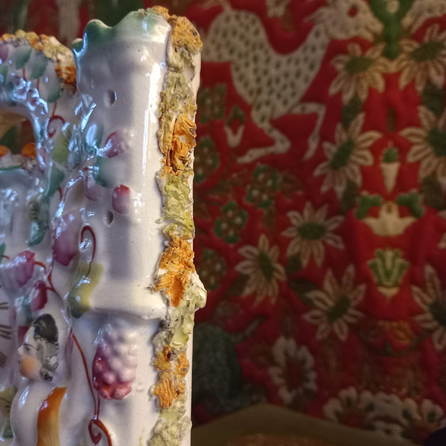 Large Victorian Staffordshire Flatback Clock Group Mantel Ornament | Glazed Earthenware c.1850–1875