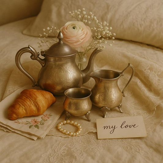 Vintage EPNS Silver Teaset Trio Repurposed as Vases | Ornate Footed Teapot, Creamer & Sugar Bowl | Romantic Styling Decor | English Plate