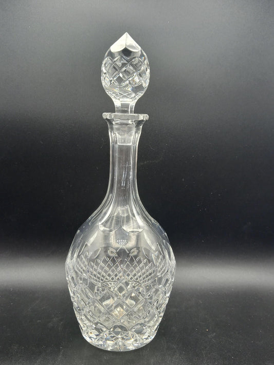Vintage Lead Crystal Wine Decanter “The Matriarch” — Heavy Cut Crystal with Faceted Stopper (1.98kg)