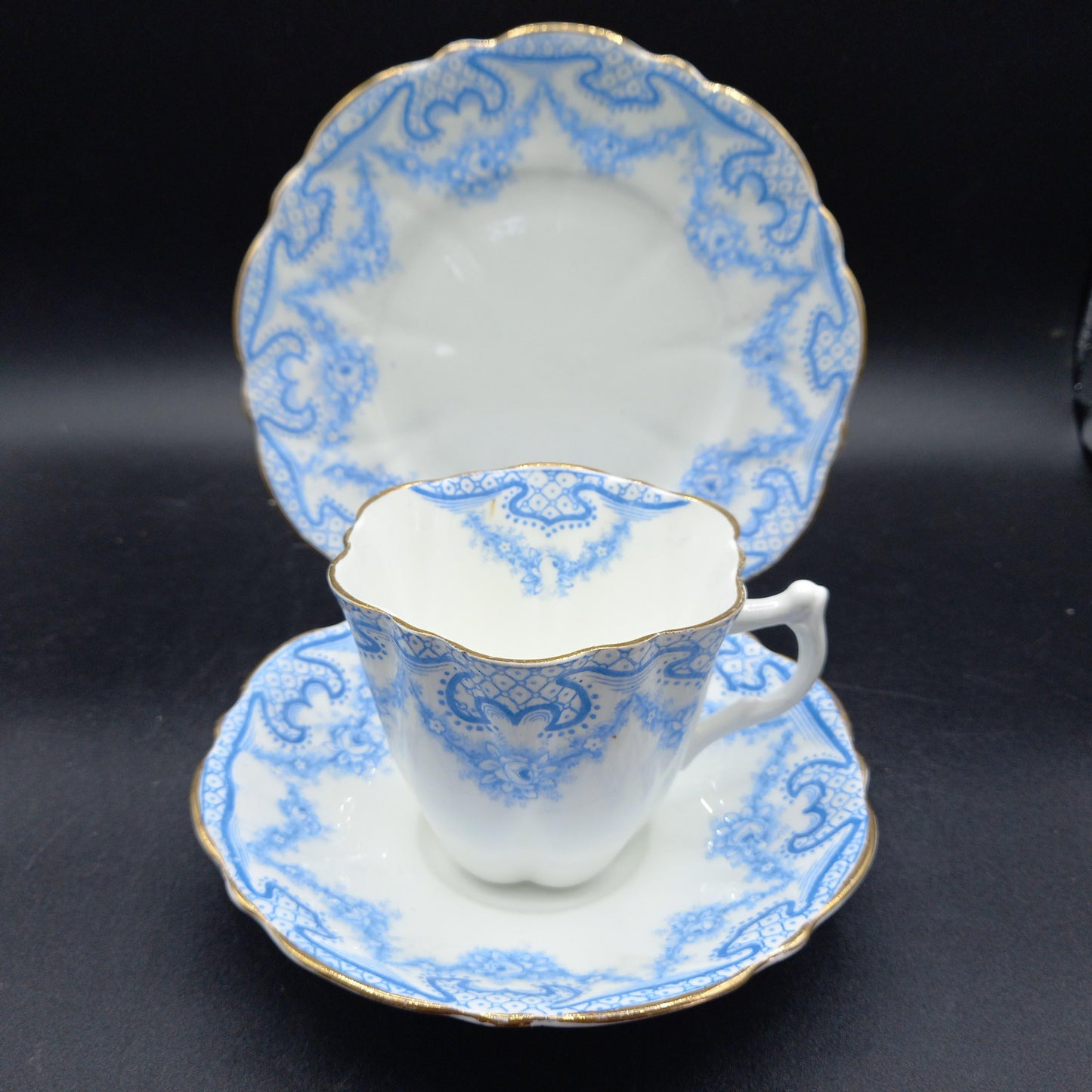 Wellington China Blue & White Vintage Tea Set | Longton England | Mix & Match Options | Complimentary Story & Care Card