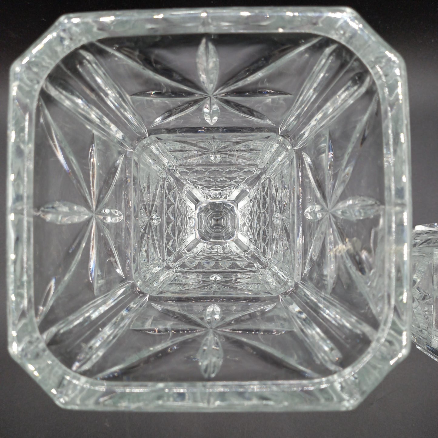 Fidenza Vetraria Crystal Vases Trio | Deep-Cut Sculptural Glass | Vintage Matched Set for Mantel Styling