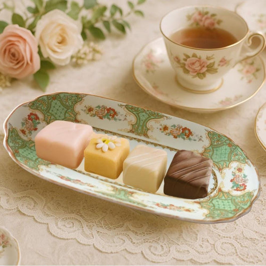 Wedgwood Lonsdale Bone China Platter | Oval Vanity Tray or Tea Tableware | Complimentary Story & Care Card
