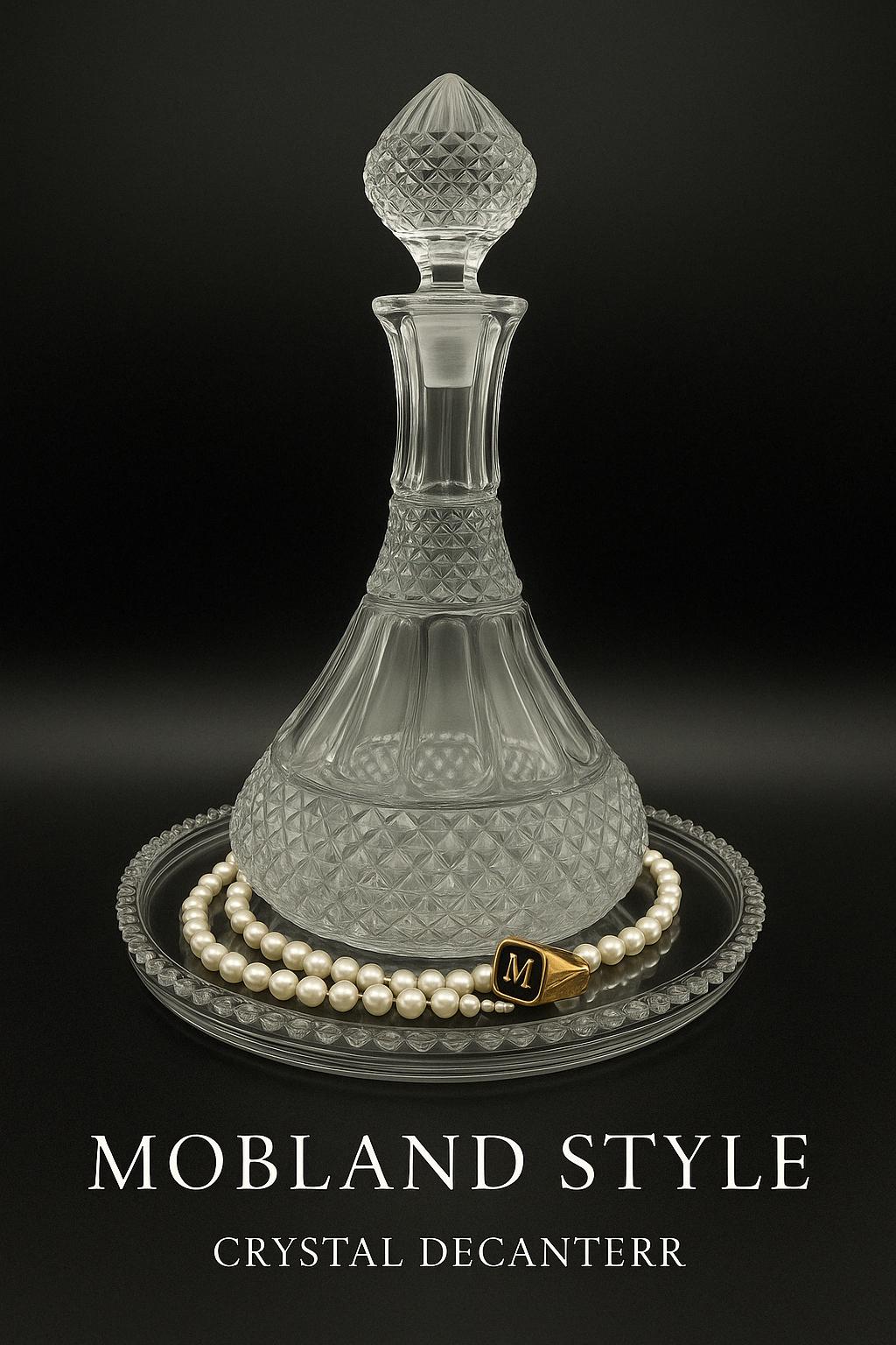 Vintage Diamond Cut Crystal Wine or Port Decanter 1.9kg exquisite Crystal Glass – Gift Wrapped with Story Booklet